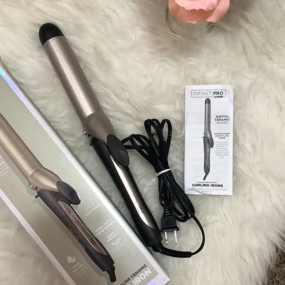 CONAIR • InfinitiPro Be the Pro Tourmaline Ceramic Curling Iron Gold & Black - Picture 7 of 16